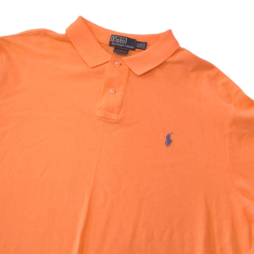 Polo Ralph Lauren Polo Shirt Mens 2XL Orange Custom Fit Short Sleeve Classic